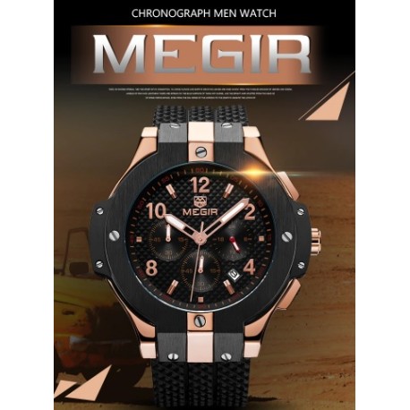 MEGIR – Montre Chronographe à Quartz pour Homme